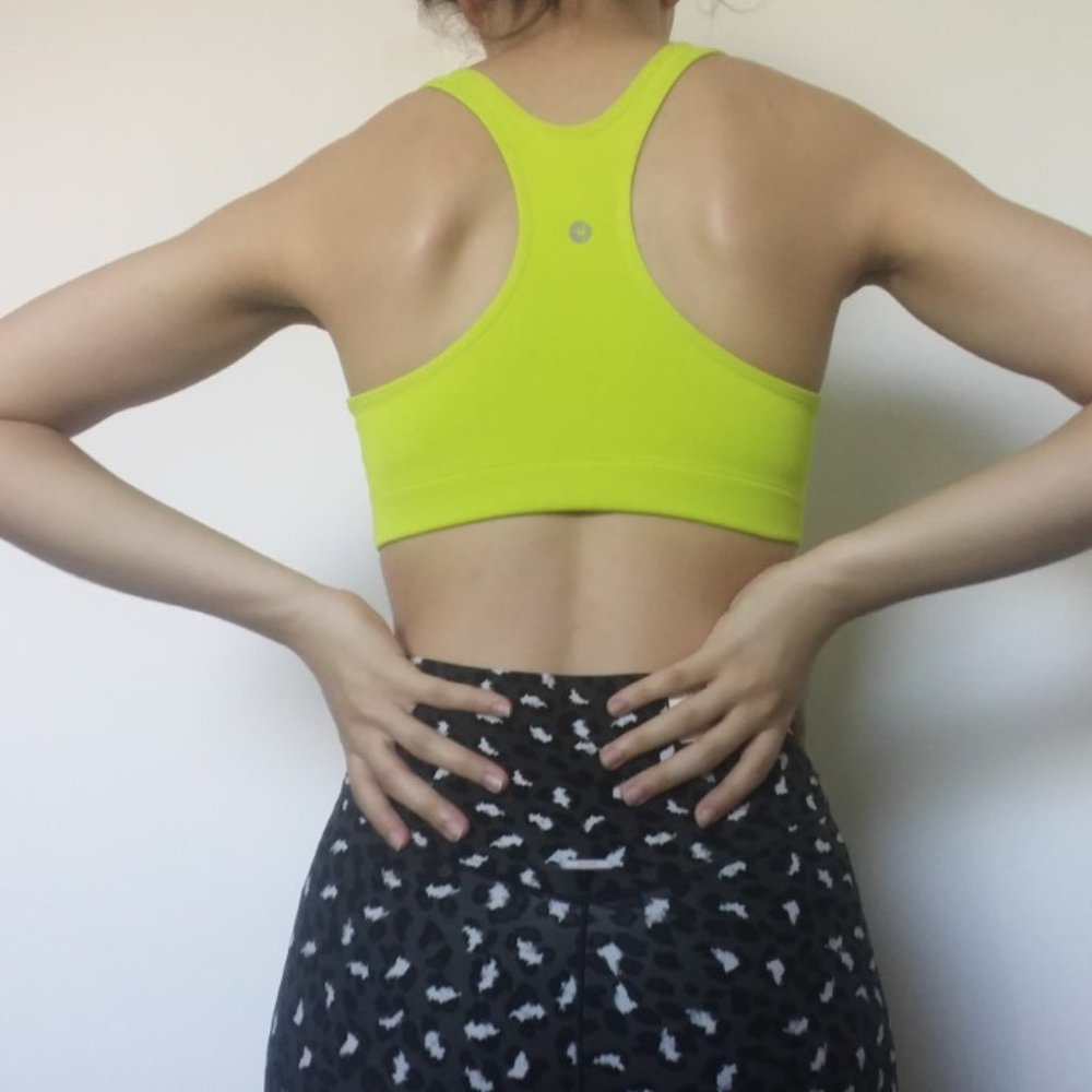 FREE w/$30 Purchase; Neon Green Racerback Sports Bra - Picture 5 of 6